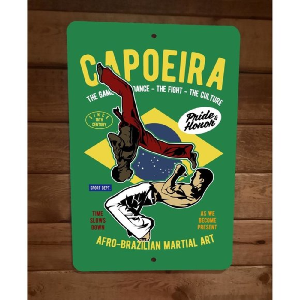 Capoeira Brazilian Martial Art Fight Dance Sports 8x12 Metal Wall Sign